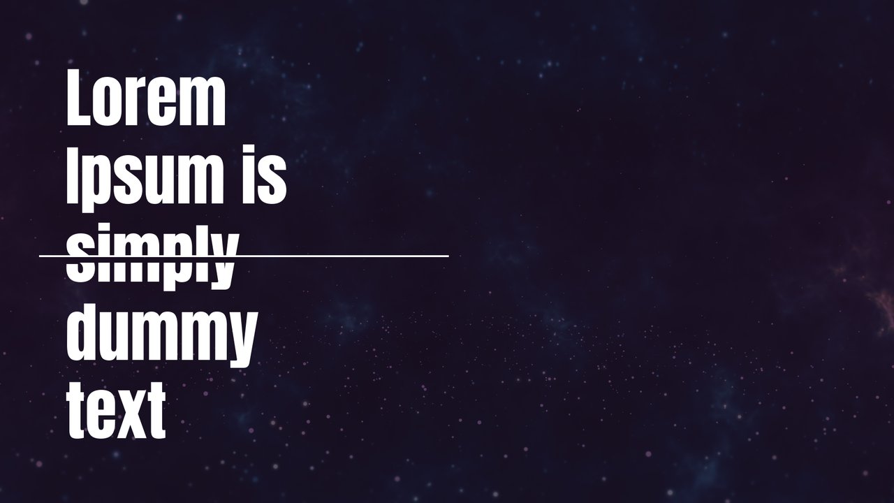 Word by Word Stacked Sentence Kinetic Typography with Strike Line After Effects Template