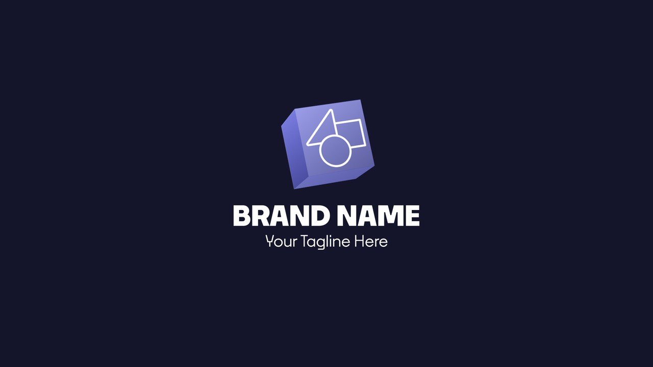 3D Cube Logo Intro featuring Icon Wordmark and Tagline After Effects Template