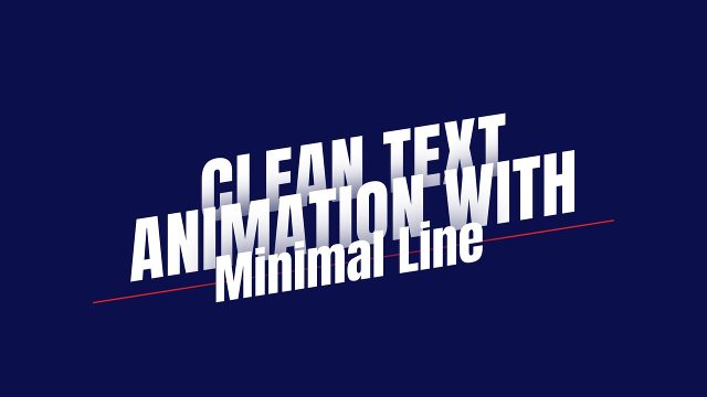 Stylish Angled Caps Statement Kinetic Typography with Magenta Rule Template for After Effects