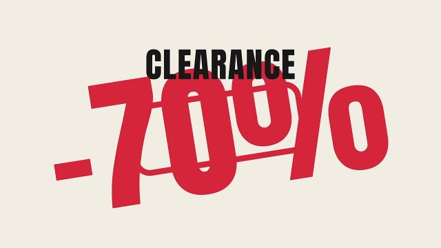 Black Friday Clearance Titles featuring Stamped Percent Off Premiere Pro MOGRT