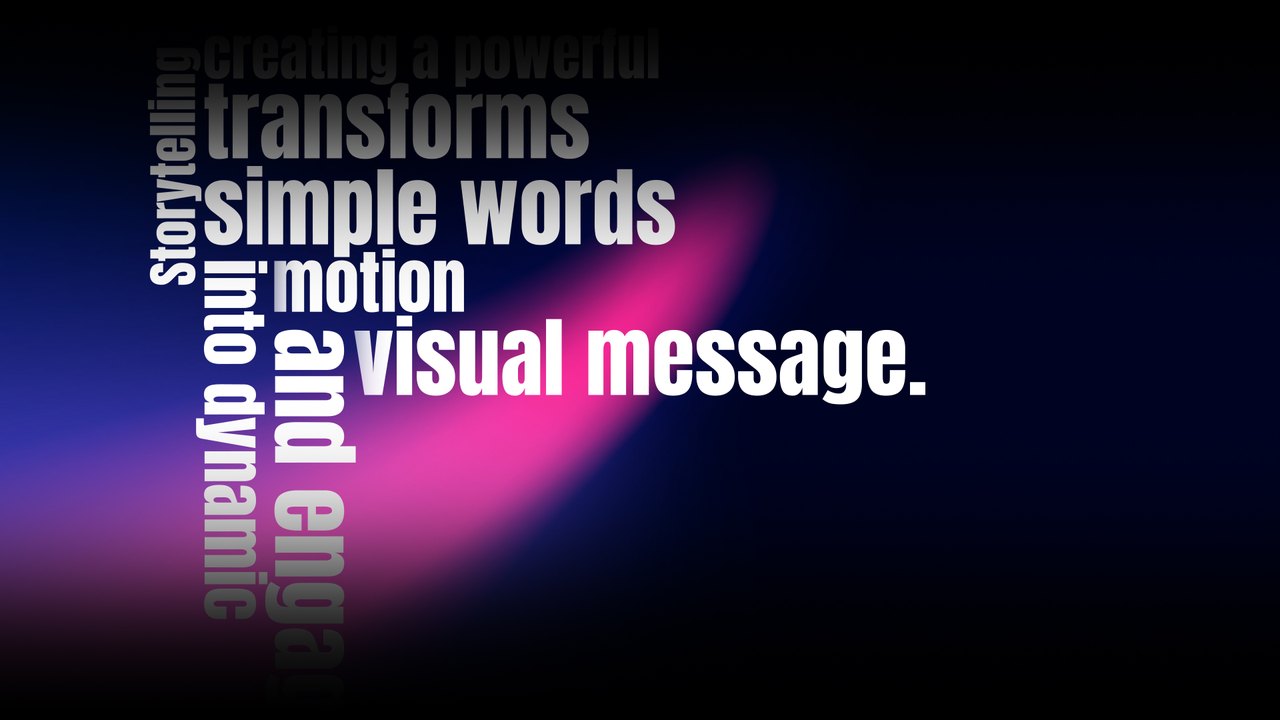 Rotating Word Collage Storytelling Typography After Effects Template for Explainer Videos