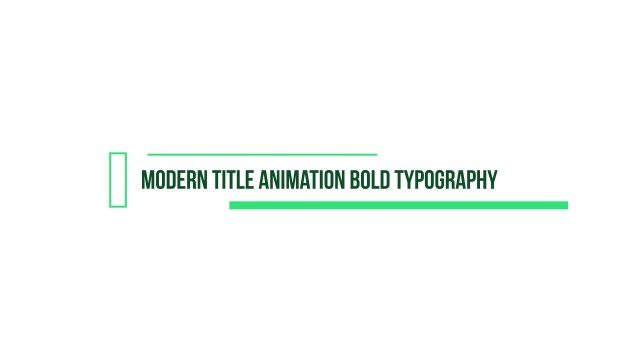 Free After Effects Green Underbar Title for Webinars