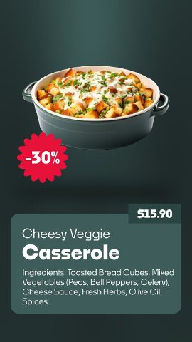 Black Friday Veggie Casserole Percent Off Menu Premiere Pro MOGRT