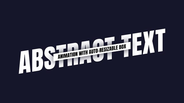 After Effects Hollow Strike Slanted Abstract Text Animations Template