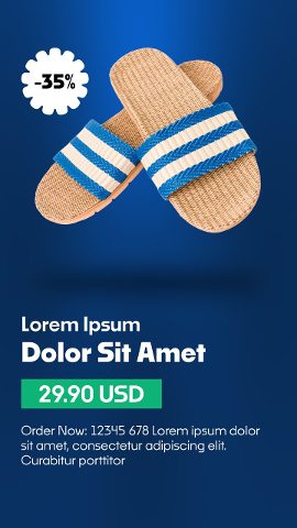 Cyber Monday Summer Slippers Percent Badge Blue Shop Premiere Pro MOGRT