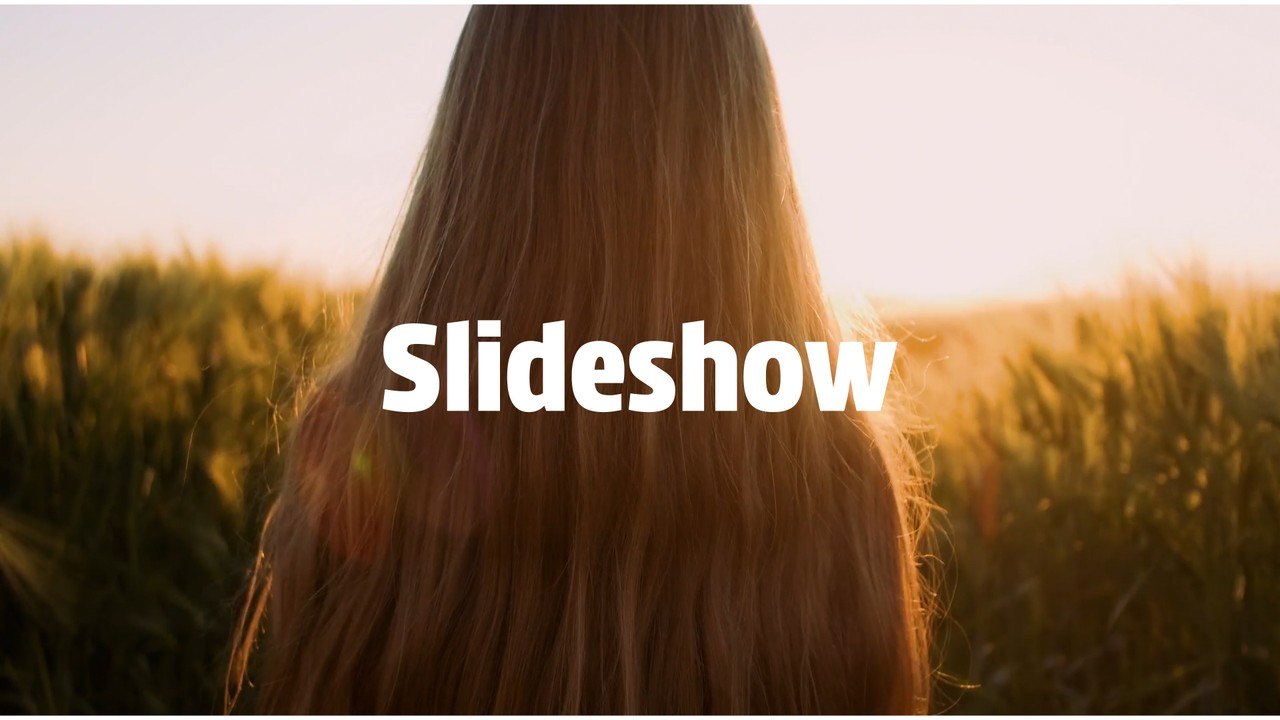 Photo Slideshow with Heavy Caps Overlay Sideways Slide After Effects Template