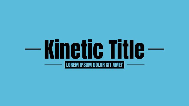 Animated Corporate Kinetic Typography Headline Between Side Rules Premiere Pro Template