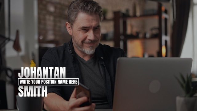 Boxed Role Line Interview Name Title Lower Thirds Project for After Effects