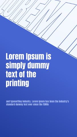 Vertical Oblique Stroke Word Story Headlines on Blue After Effects Template