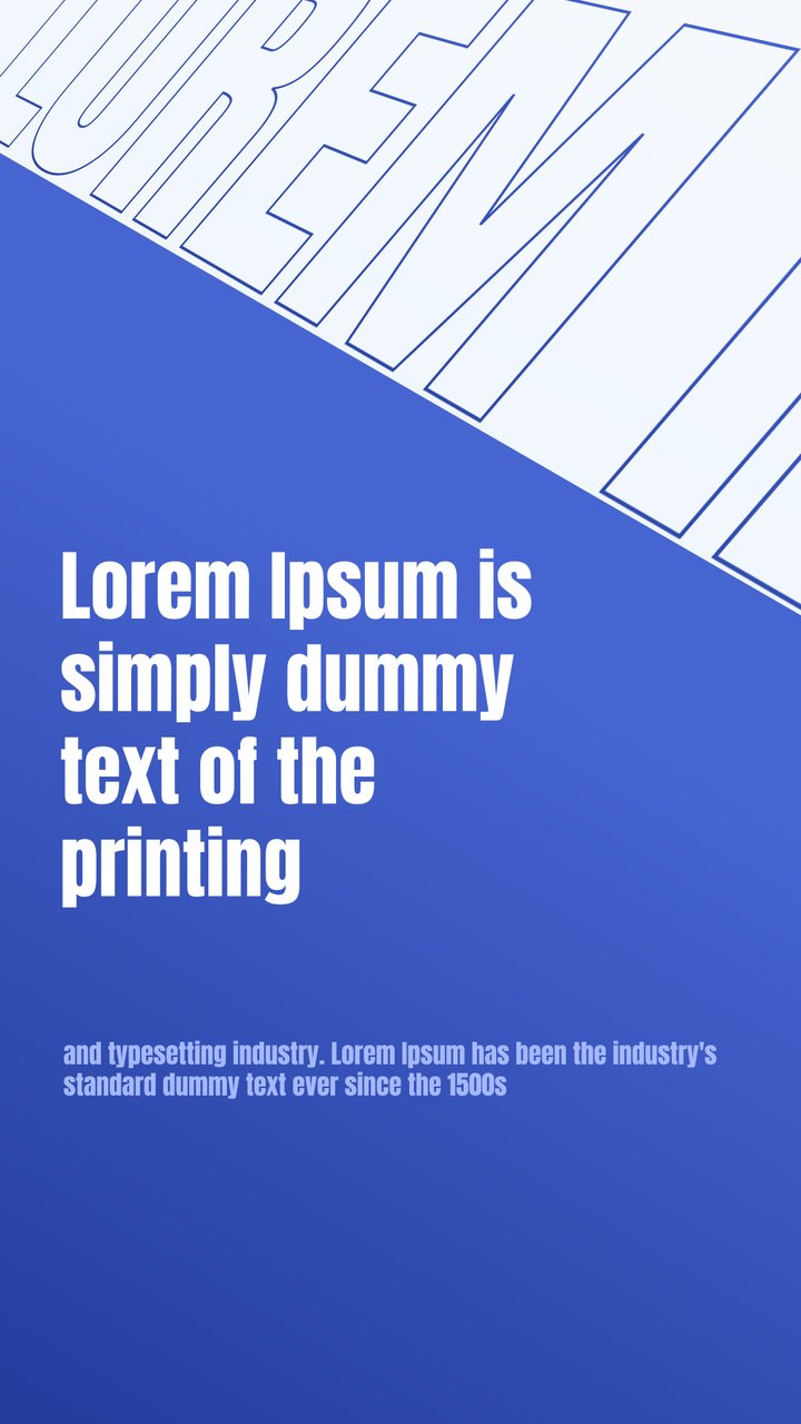 Vertical Oblique Stroke Word Story Headlines on Blue After Effects Template