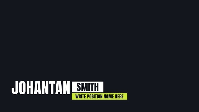 Lime Role Strip Boxed Surname Corporate Lower Thirds After Effects Templates