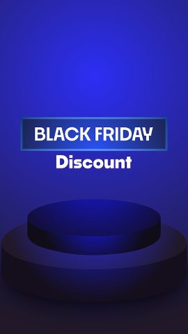 Blue Podium Stylish Watch Black Friday Premiere Pro MOGRT