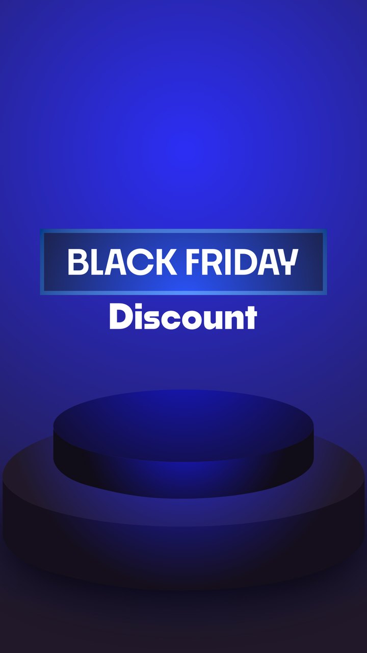 Blue Podium Stylish Watch Black Friday Premiere Pro MOGRT