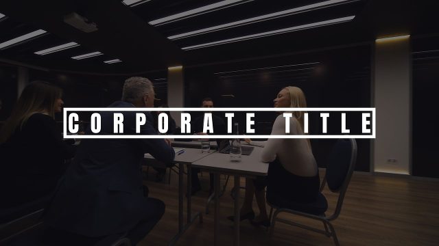 Wide Tracked Title Bar Animation for Business Videos Premiere Pro Template