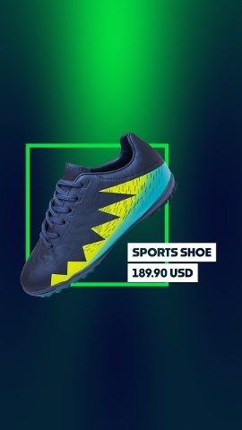 Vertical Product Promotion Breaking through the Frame After Effects Template