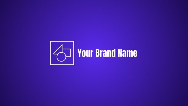 Purple Stage Framed Logo Side Name After Effects Template