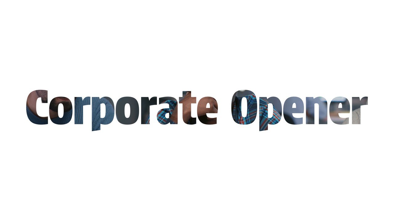 Giant Word Mask Corporate Opener Title Transitions After Effects Template