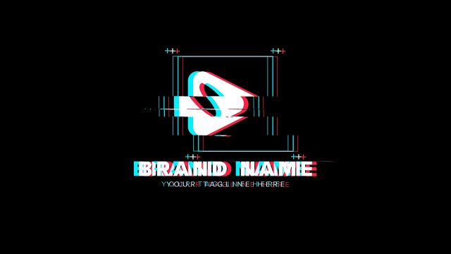 Square Frame Glitch Logo Intro featuring Sound Effects After Effects Template