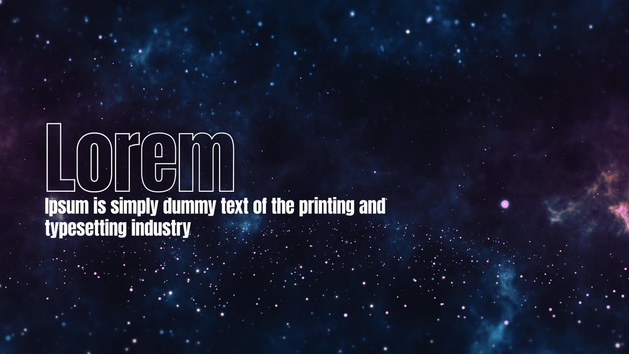 Hollow Big Word Title featuring Small Paragraph Corporate Text After Effects Template