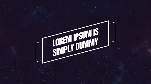 Tilted 3D Outline Box Corporate Text Animation with Side Brackets After Effects Template