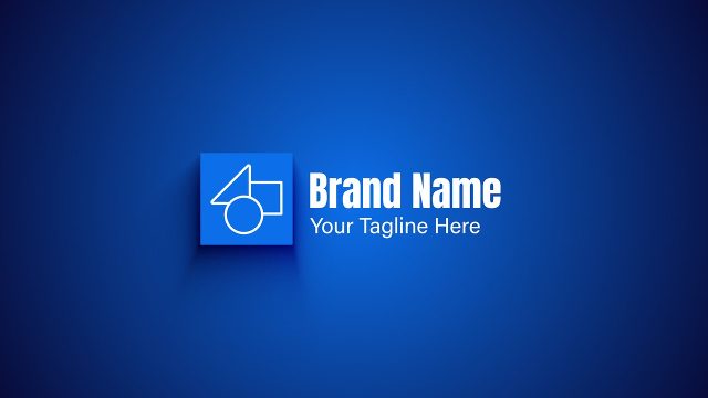 Shine Sweep Blue Glass Tile Logo After Effects Template
