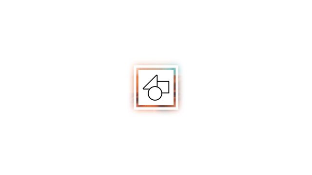 Animated Minimal Glowing Square Logo Intros MOGRT Template