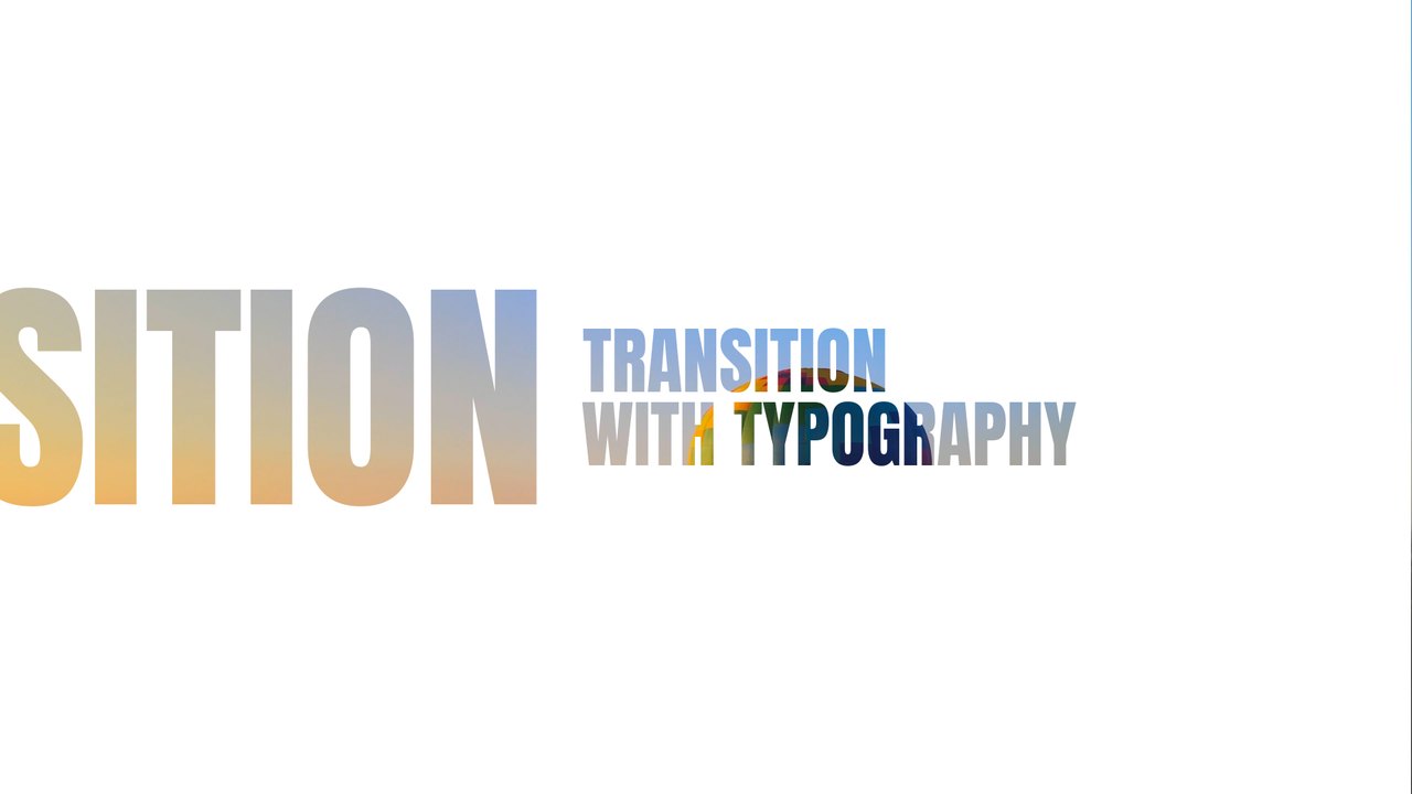Wide Sky Sliding Word Caption Transition After Effects Template