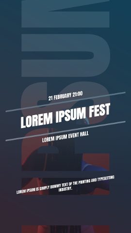 Vertical Fest Event Slideshow Story with Giant Rotated Word After Effects Template