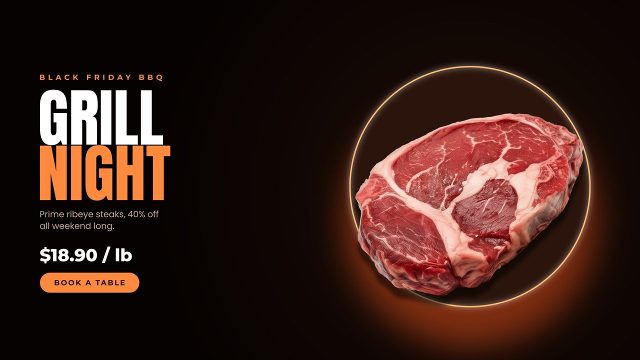 Food Menu Presentation with Ember Glow Ring After Effects Template