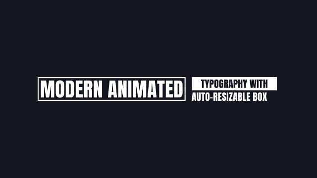 Side Box Caption Modern Animated Titles After Effects Template Pack