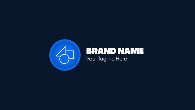 Round Button Logo Reveals with Brand Name Video Template for After Effects
