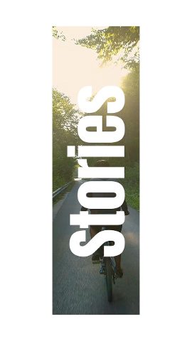 Vertical Forest Light Picture Stories Slideshow featuring Sideways Title Premiere Pro MOGRT