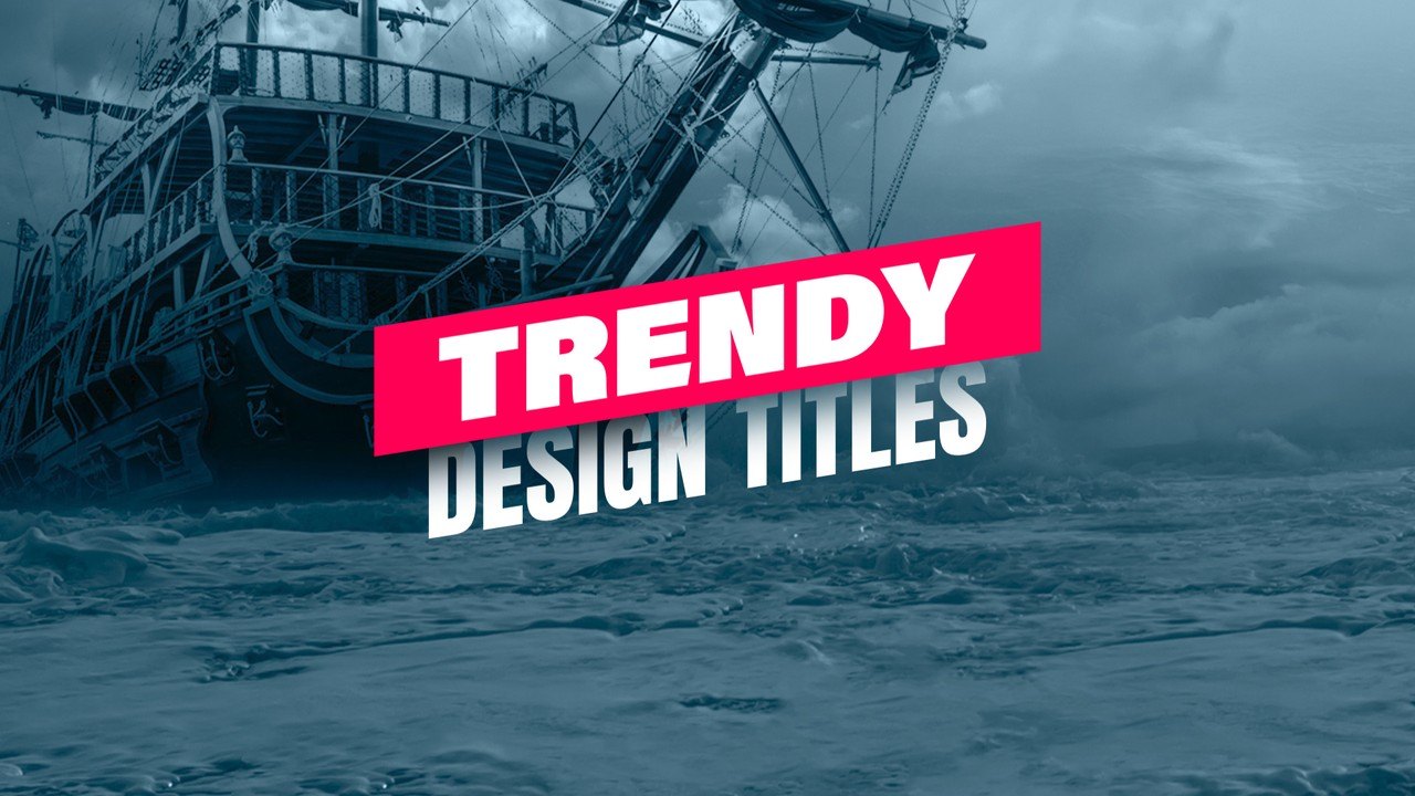 Trendy Title Animation featuring Magenta Tilted Label After Effects Template