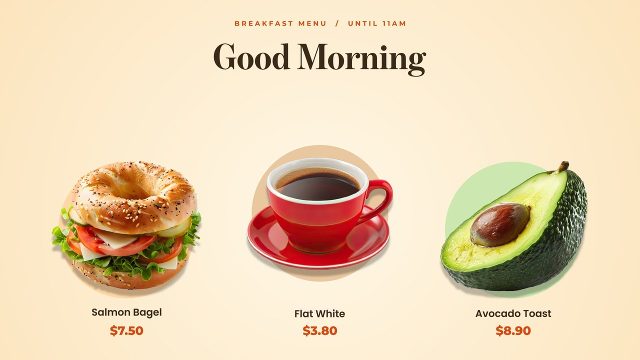 Three Plate Menu Restaurant Promo Animation After Effects Project