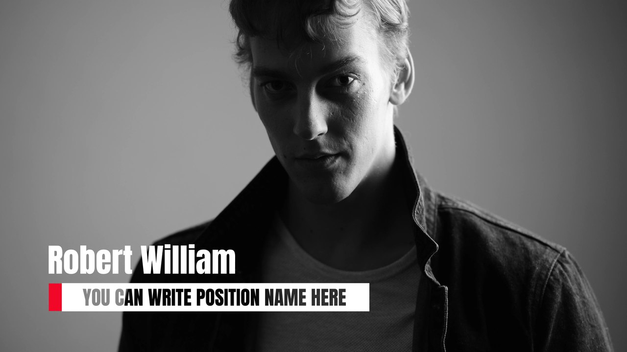 Red Block Accent Bold Name Lower Third After Effects Template