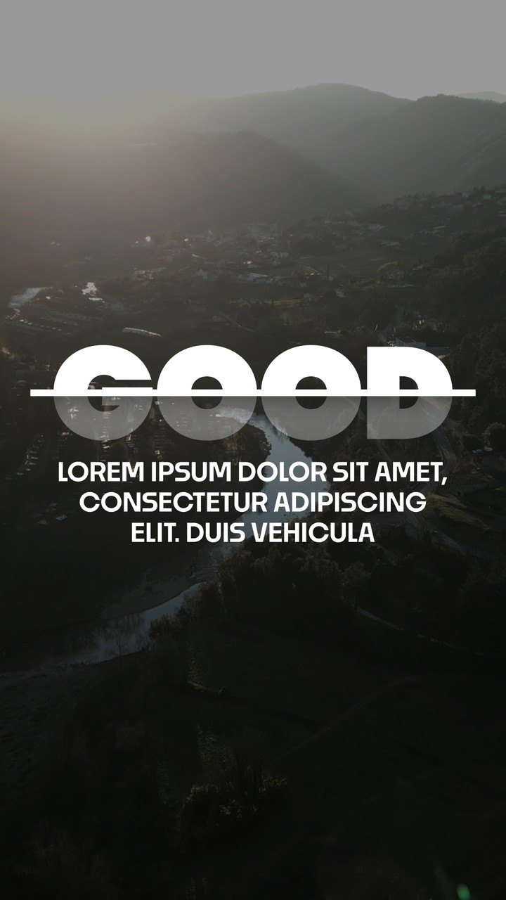 Vertical Title Animation featuring Strikethrough Word and Paragraph After Effects Template