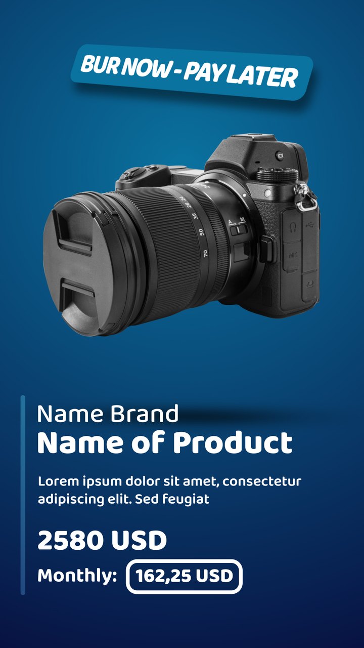 Vertical Monthly Payment Camera Credit Offer Premiere Pro MOGRT