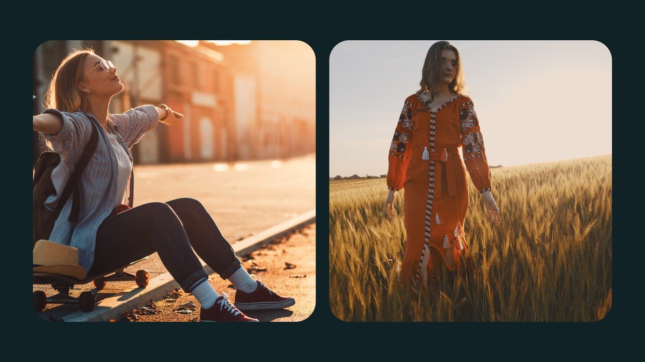 Textless Picture Carousel Slideshows featuring Dark Glide Premiere Pro MOGRT