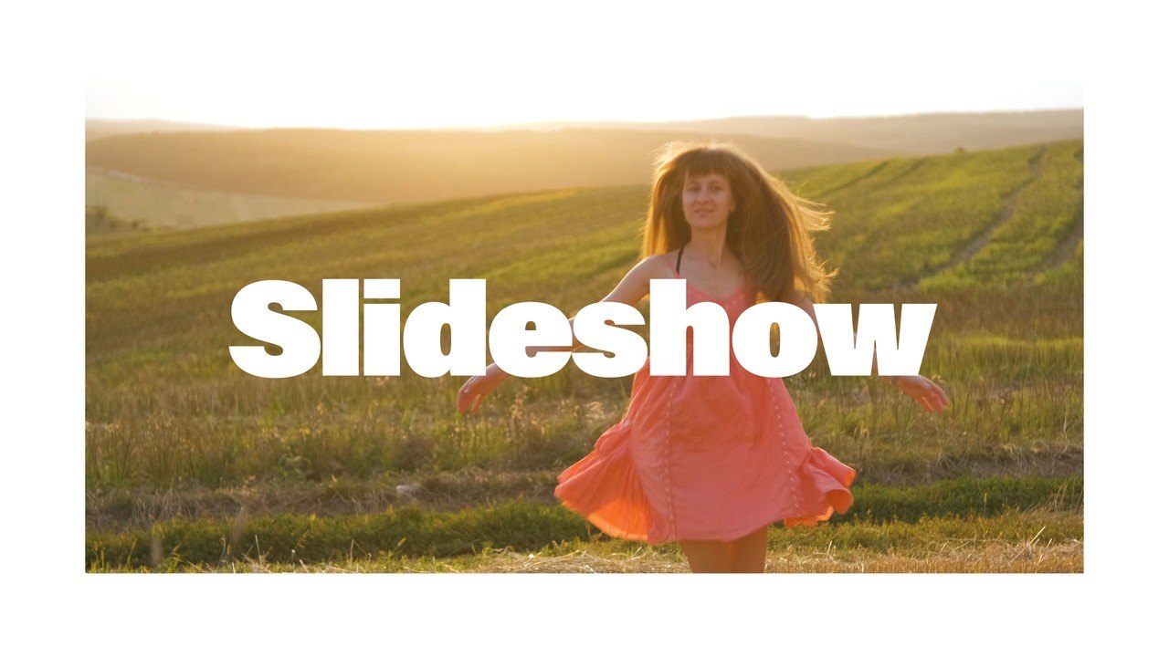 Thick Border Slideshow Opener on Dark with Big Words After Effects Template
