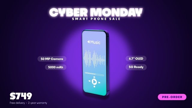 Cyber Monday Product Promos with Spec Callout After Effects Project