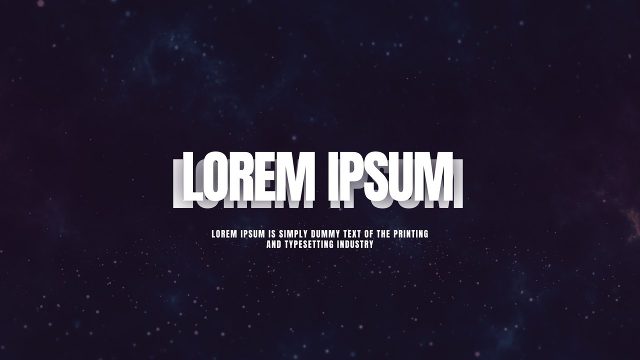 Letter Build Big Word Corporate Title with Small Paragraph Text After Effects Template