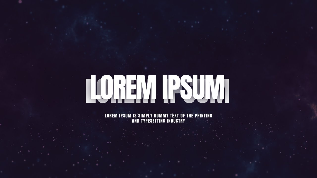 Letter Build Big Word Corporate Title with Small Paragraph Text After Effects Template