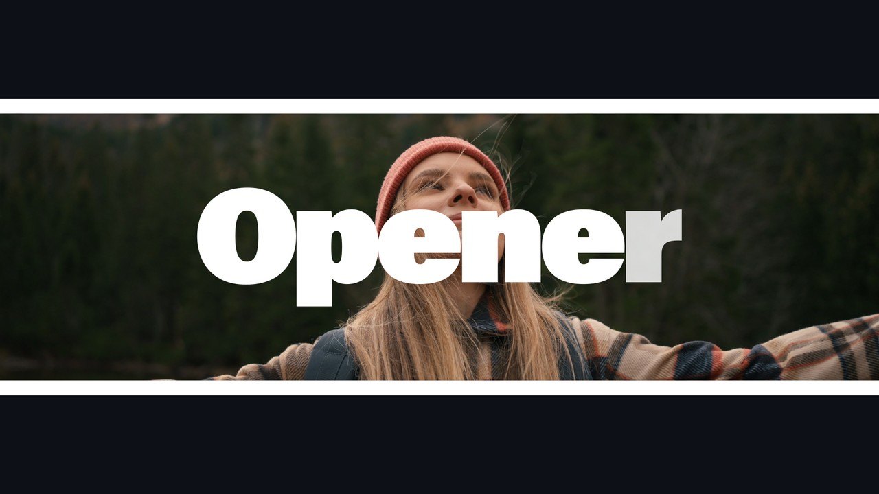 Sleek Horizontal Bars Slideshow Opener Premiere Pro MOGRT