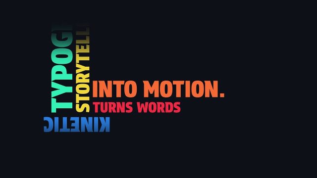 Colorful Kinetic Typography featuring Rotating Hues After Effects Template