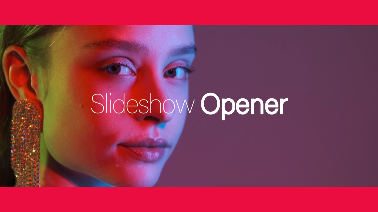 Graceful Light Lettering Slideshow with End Card Premiere Pro MOGRT