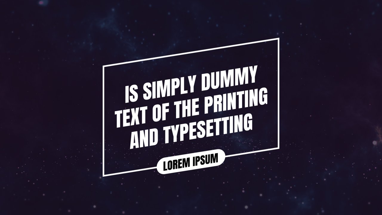 Label to Rotated Outline Box Corporate Quote Text Animation After Effects Template