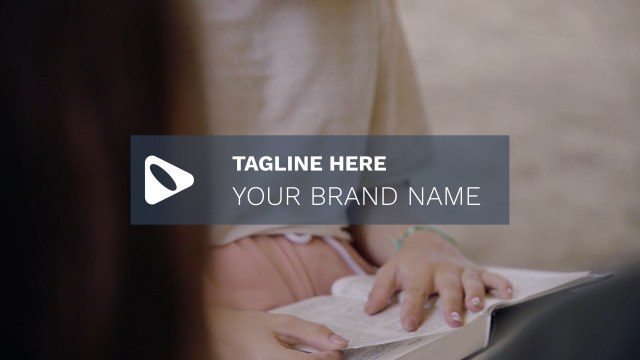 Translucent Box Logo Tagline Free Premiere Pro Logo Reveal Template