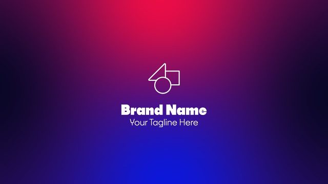 Animated Red to Blue Fade Logo Intro with Split Name Premiere Pro Template