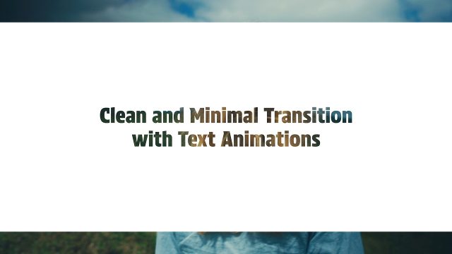 Text Animation Transitions featuring Split Screen Panels and Caption for Short Films After Effects Video Template
