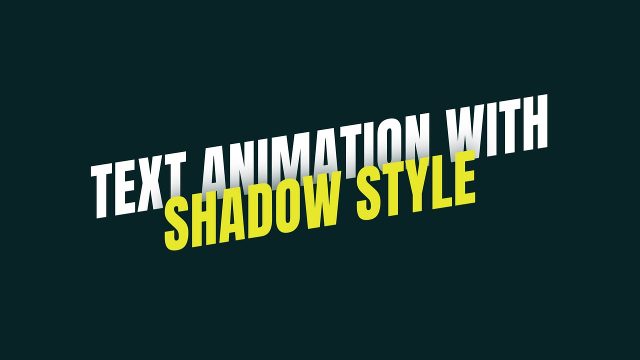 Bold Yellow Accent Slanted Shadow Text Animation After Effects Template